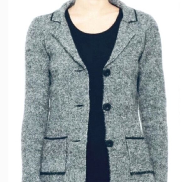 Cocogio Sweaters - Cocogio Italy Womens Wool Blend Cardigan Sweater Blazer Button Front Gray SZ Med